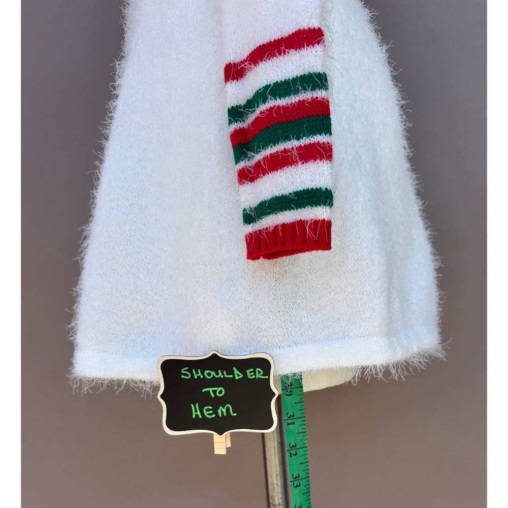 Women's Snowman Christmas Fuzzy Stretchy Sweater Dress Size XS Party Holiday NEW - Picture 11 of 13